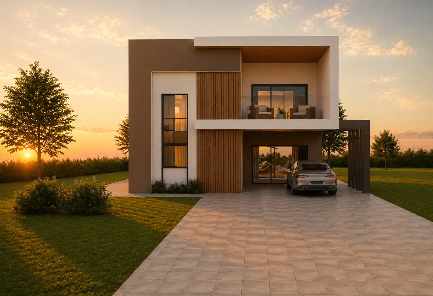 Moradia T4 Moderna em Pedra e Madeira