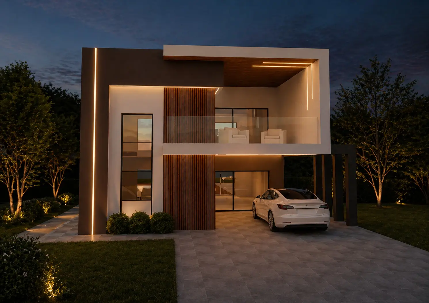Moradia T4 Moderna em Pedra e Madeira — imagem 2