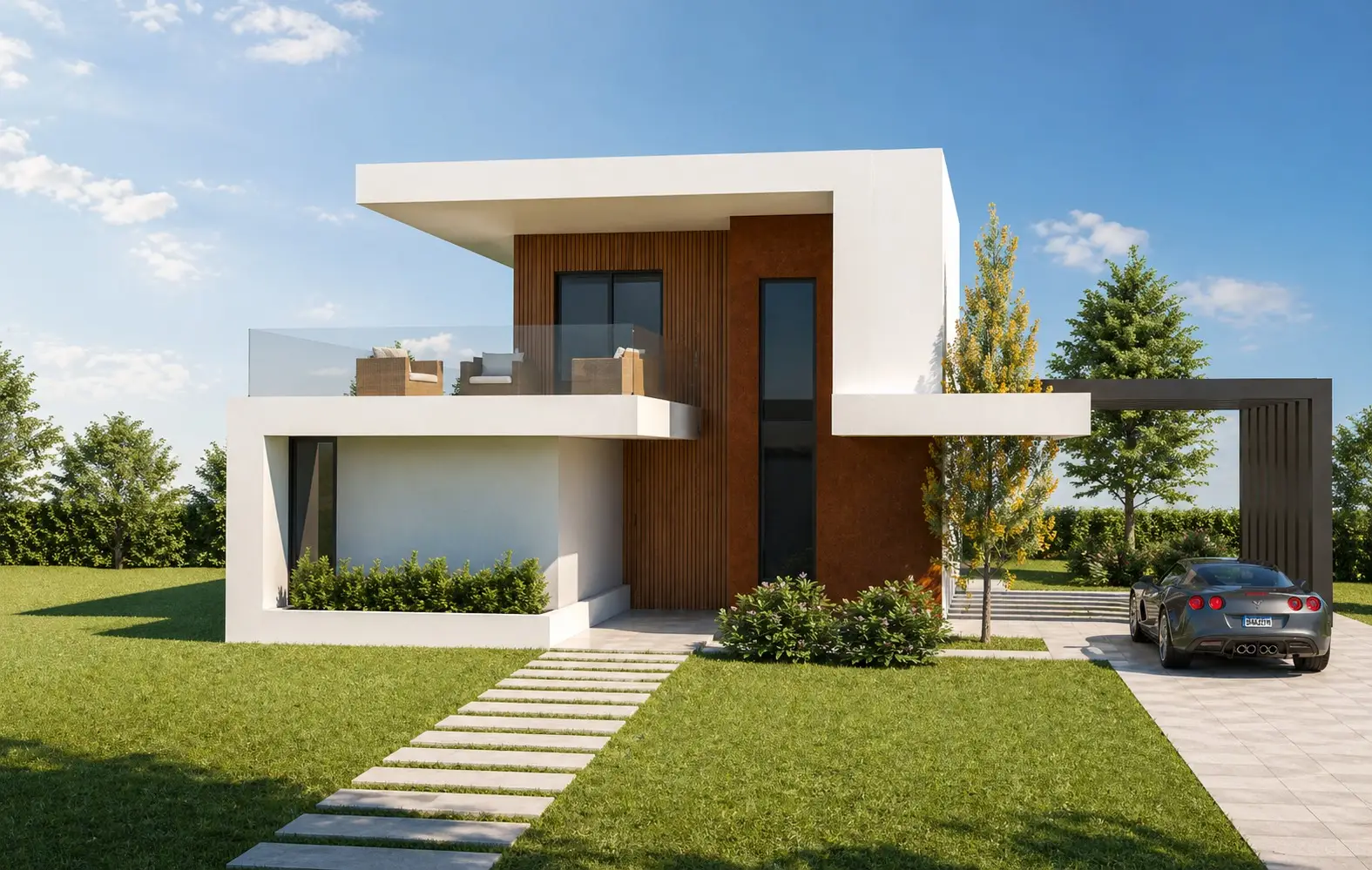 Moradia T4 Moderna com Piscina na Encosta