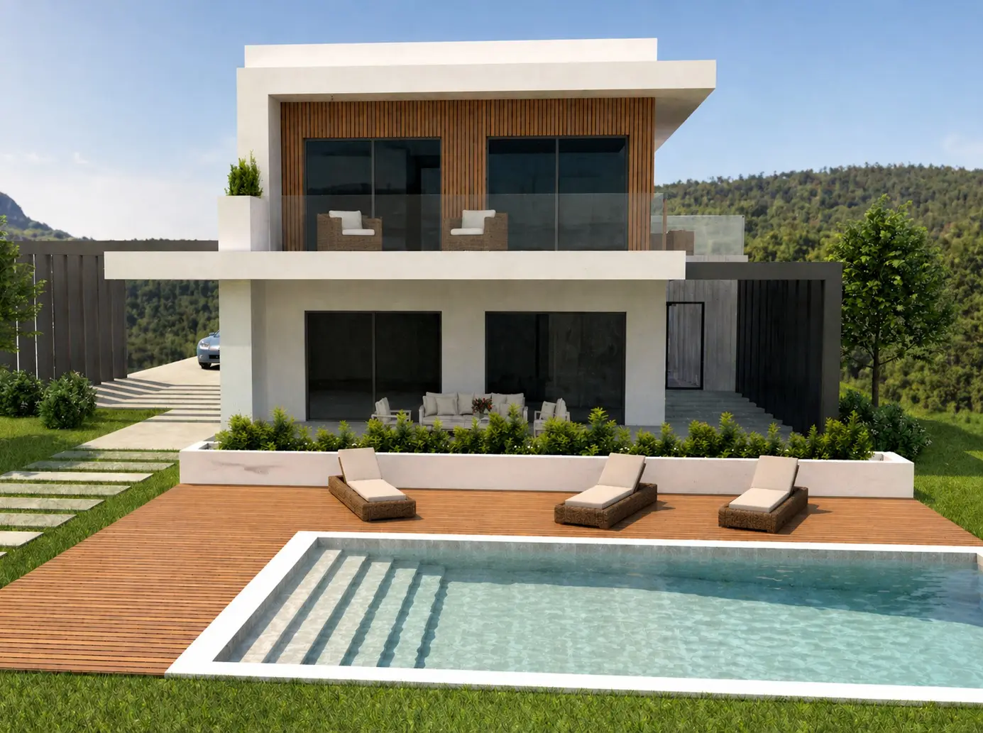 Moradia T4 Moderna com Piscina na Encosta — imagem 2